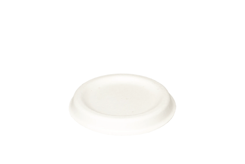 Deksel sausbakje 120ml Ø76mm suikerriet BIO 1000st