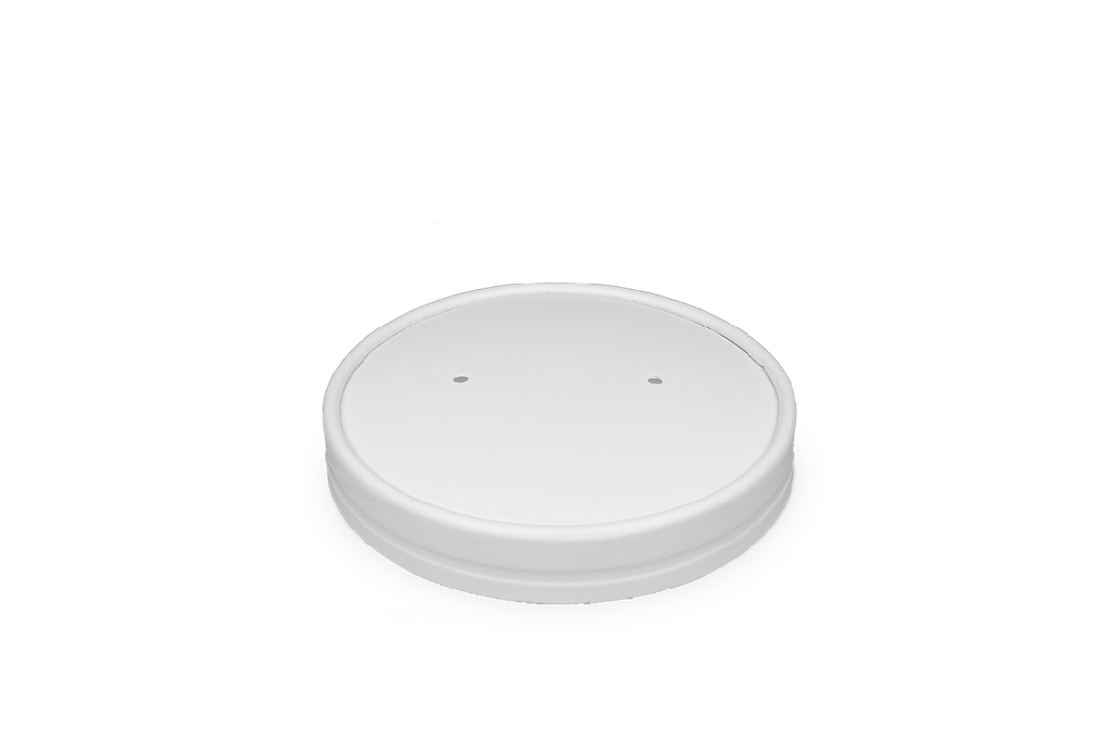 Deksel soepbeker 240-360ml Ø90mm karton wit 500st