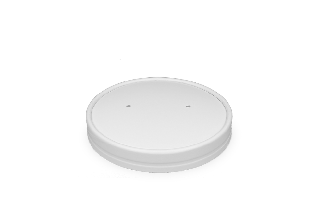 Deksel soepbeker 750-1000ml Ø118mm karton wit 500st