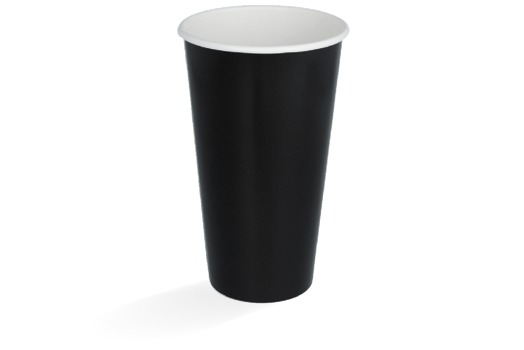 Milkshakebeker groot 560ml 20oz zwart karton 500st