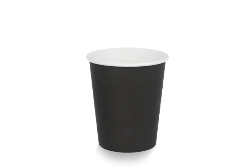 Kartonnen koffiebeker 230cc 8oz zwart FSC Mix Credit 1000st
