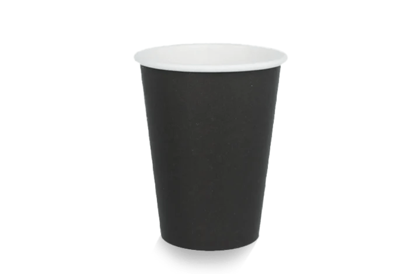 Kartonnen koffiebeker 360cc 12oz zwart FSC Mix Credit 1000st