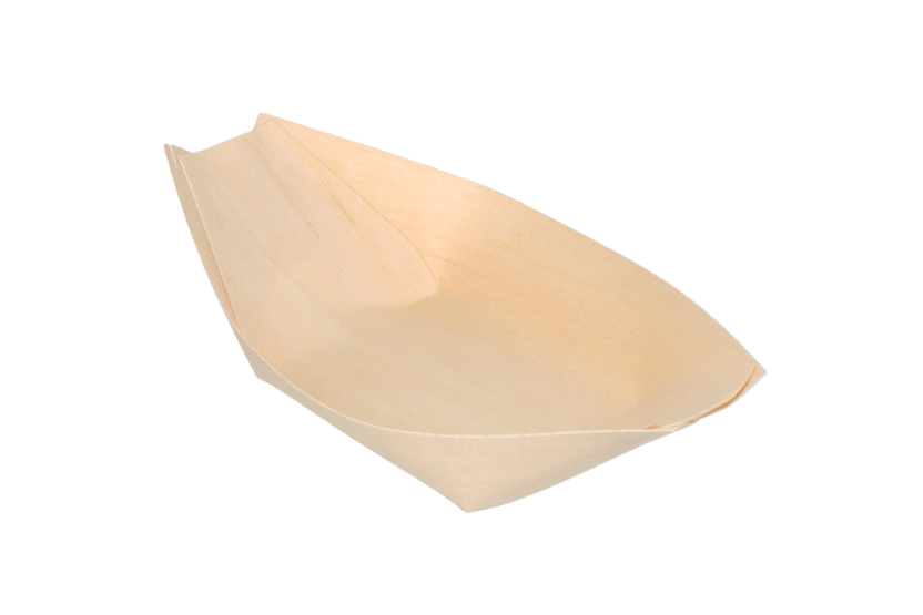 Amuse bootje hout 145x87mm BIO 1000st