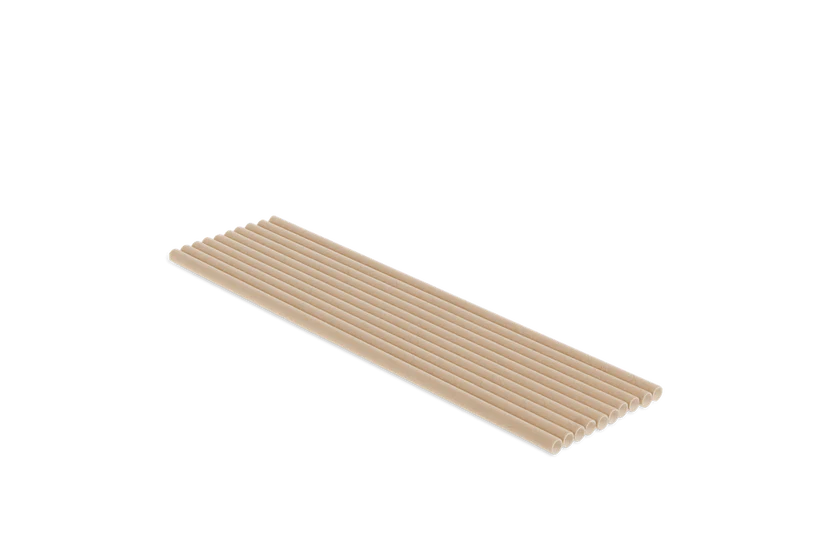 Papieren rietjes naturel 230x6mm 100st