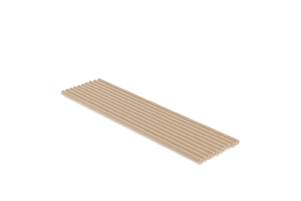 Papieren rietjes naturel 230x6mm 10000st