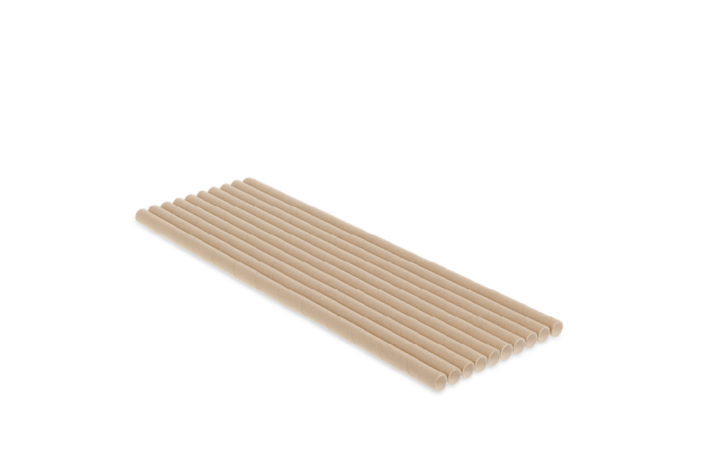 Papieren rietjes naturel 230x8mm BIO 5000st