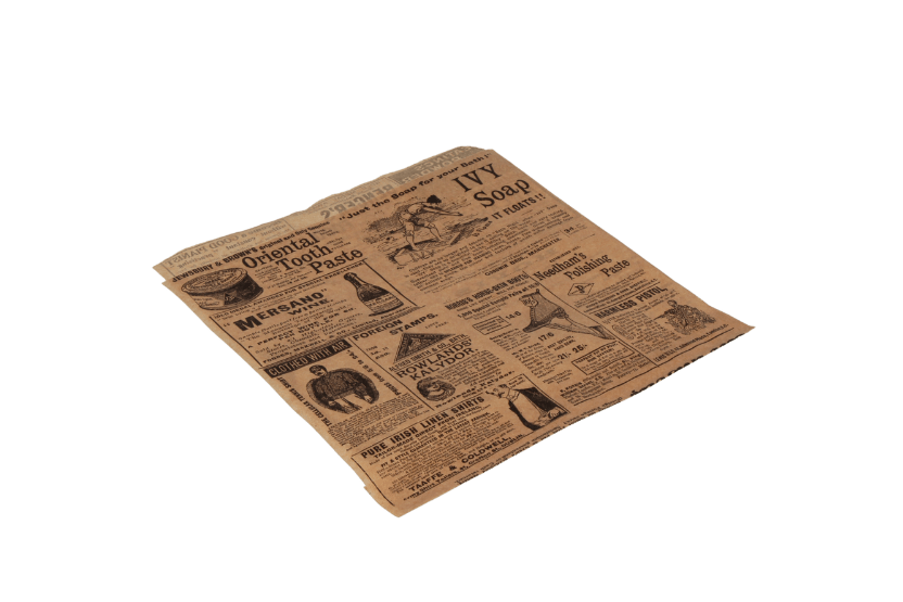 Hamburger zakje 16x16.5cm krant vetvrij papier BIO 5000st