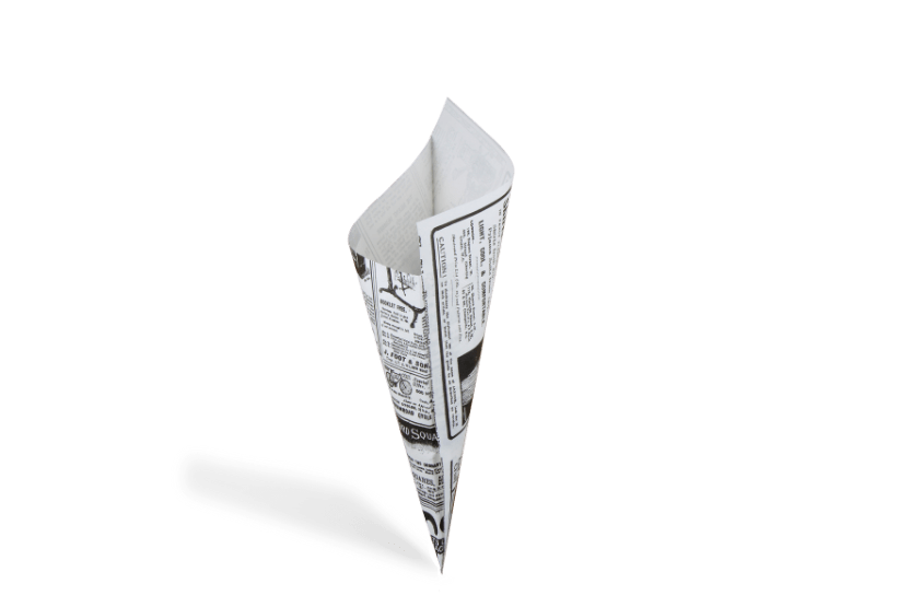 Puntzakken 'Krant' K17 - 17cm vetvrij papier BIO 2000st