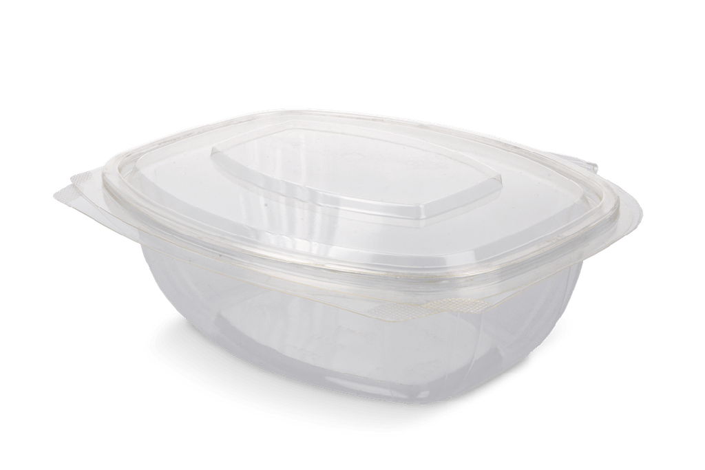 Saladebakje met klapdeksel 1000 ml BIO doos 224st