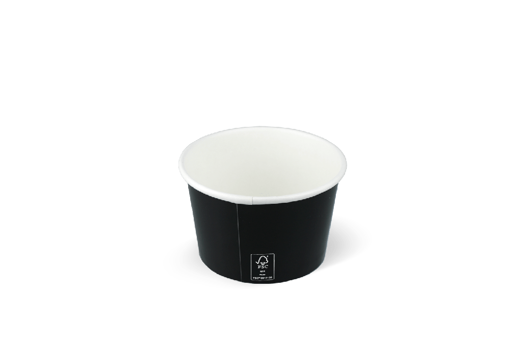 IJsbeker 120ml Ø78mm 4oz karton zwart 1000st
