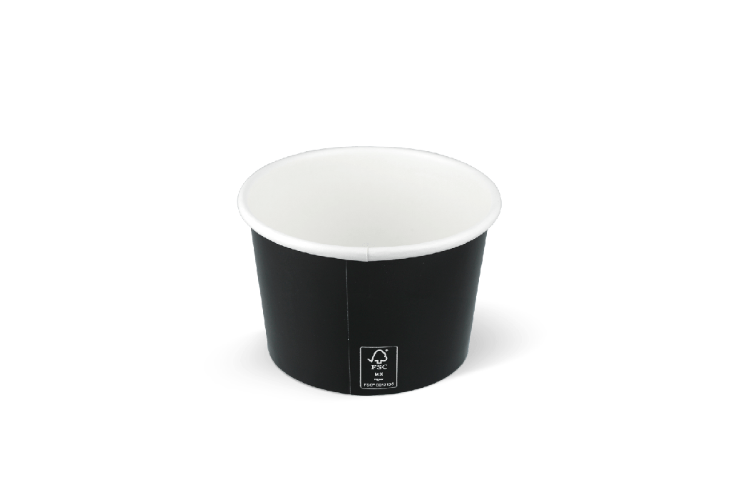 IJsbeker 240ml Ø92mm 8oz karton zwart 1000st