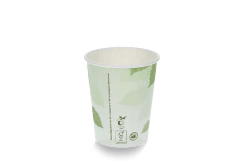 Kartonnen koffiebeker 230cc 8oz FSC Mix Credit groen BIO 1000st