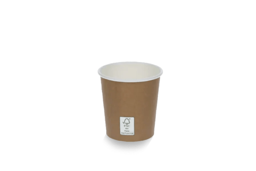 [1519987431] Kartonnen koffiebeker 120cc 4oz kraftlook FSC Mix Credit 1000st