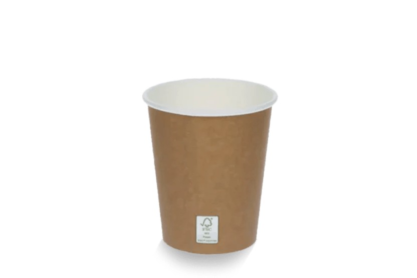 Kartonnen koffiebeker 230cc 8oz kraftlook 1000st
