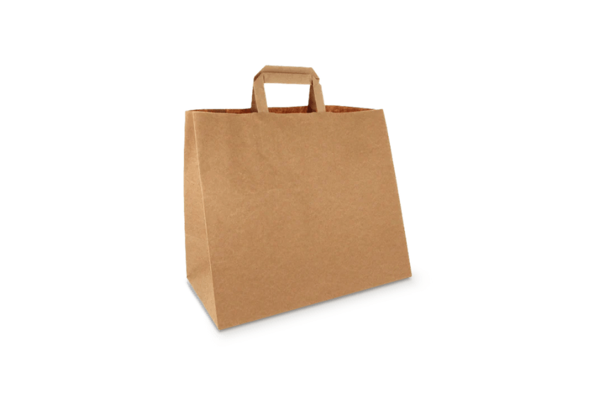 Papieren tassen Groot kraft 32+16x27cm BIO 250st