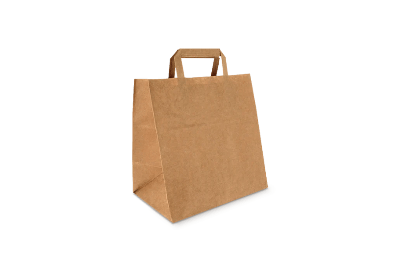 [1519987497] Papieren tassen Middel kraft 26+17x27cm BIO 250st