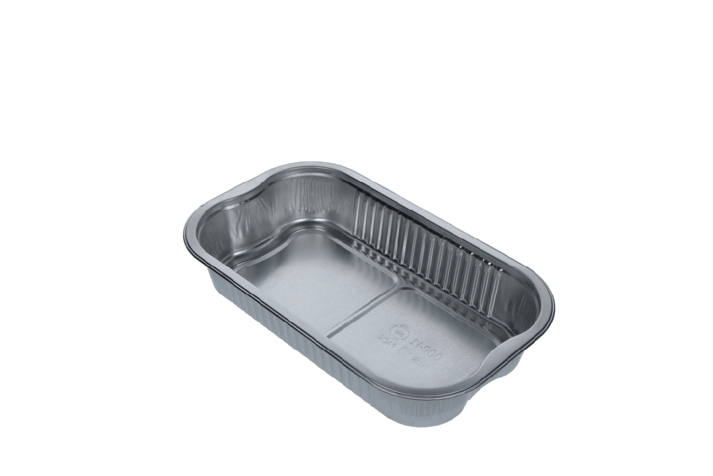 Aluminium bak 1000ml rechthoek glad hoog 640st