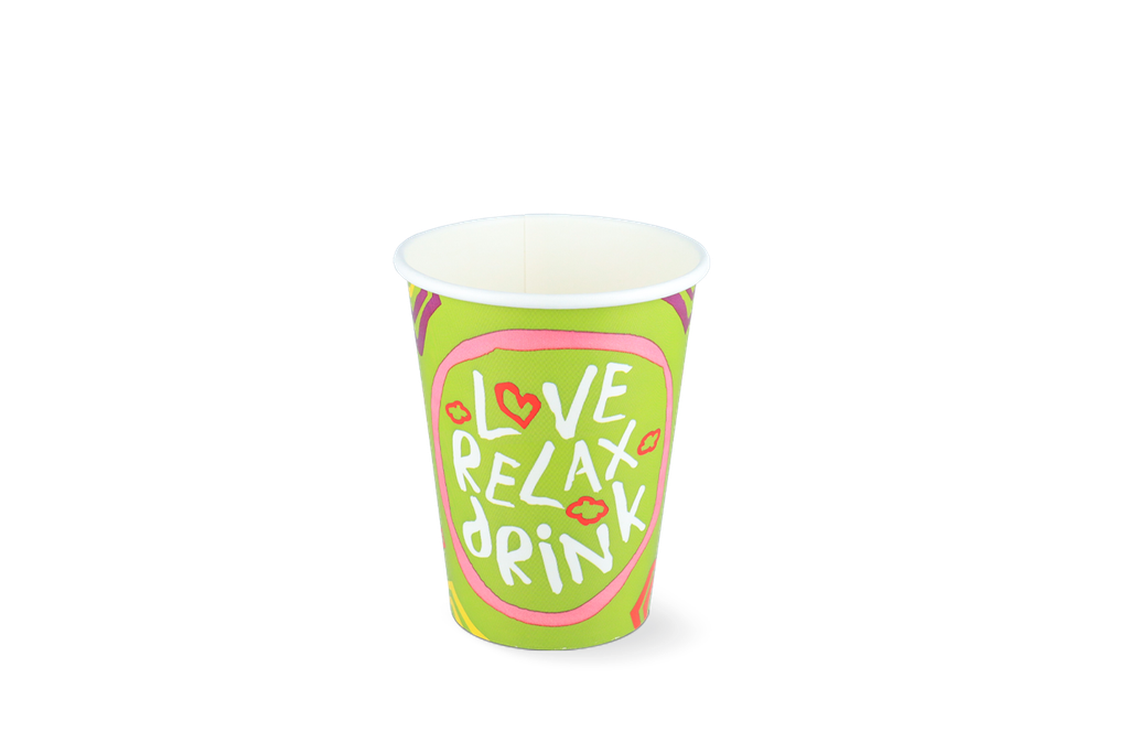 Milkshakebeker klein 300/360ml 12oz groen FSC Mix Credit karton 500st