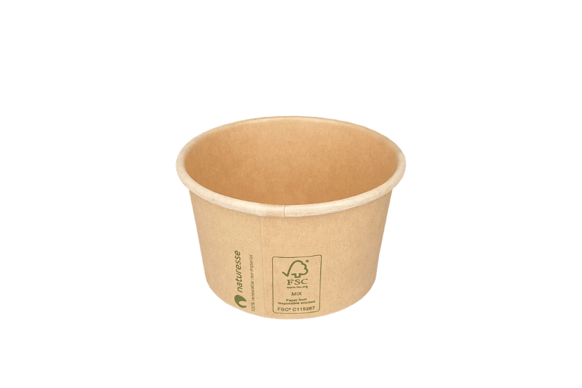 Bakje 90cc Ø75mm 3oz karton kraft BIO 1000st