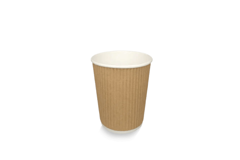 Kartonnen koffiebeker 177cc 7oz Ripple Kraft 500st