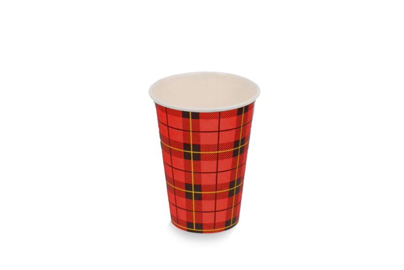 Kartonnen koffiebeker 180cc 7.5oz Schotse ruit scotty 2500st