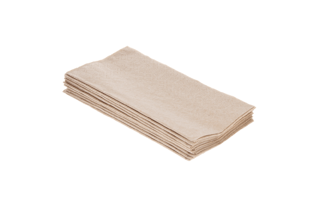 Servet 2 laags 1/8 vouw 40x40cm papier kraft BIO 1500st