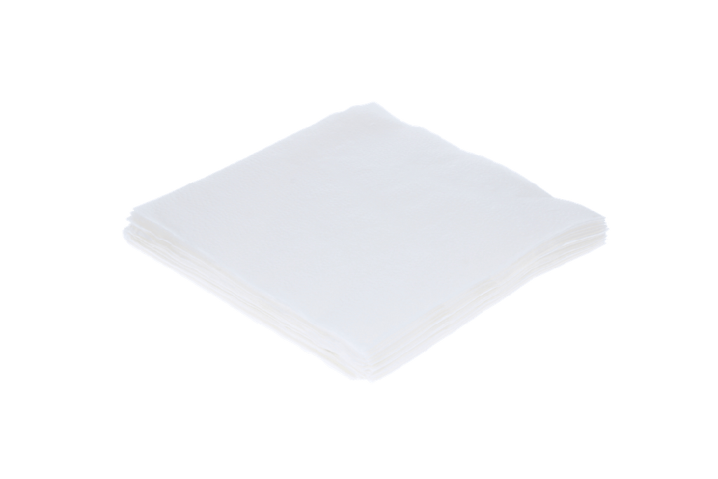 Servet 1 laags 1/4 vouw 33x33cm papier wit BIO 4000st
