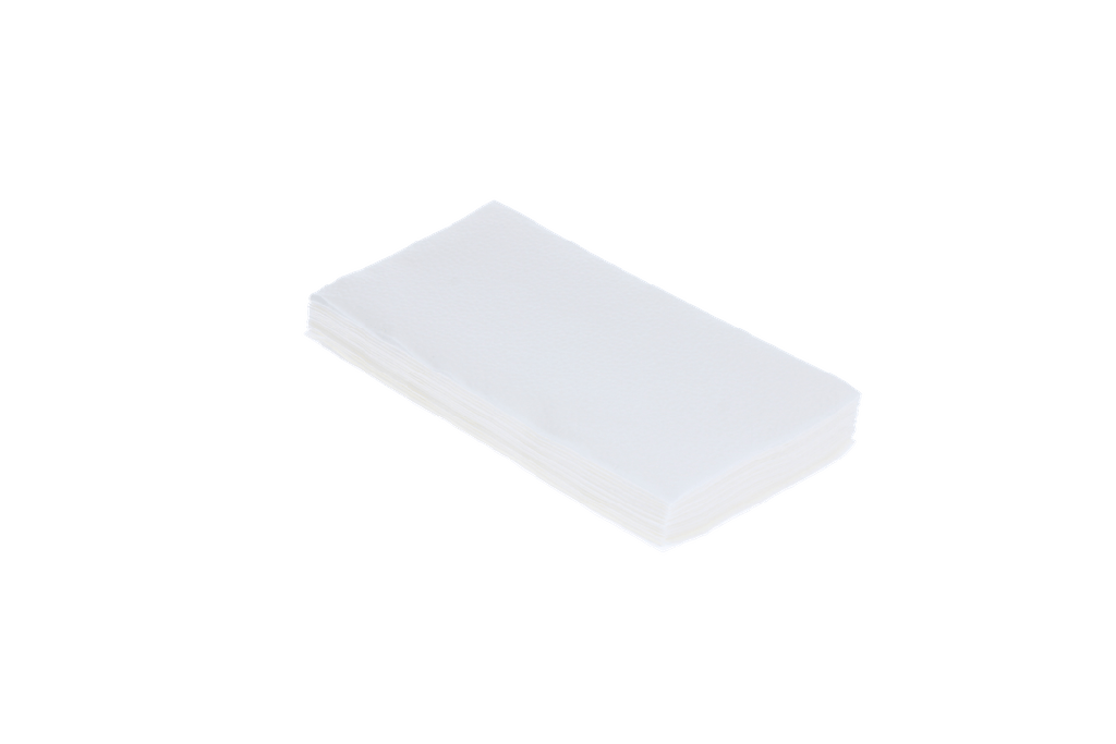 Servet 1 laags 1/8 vouw 33x33cm papier wit BIO 4000st