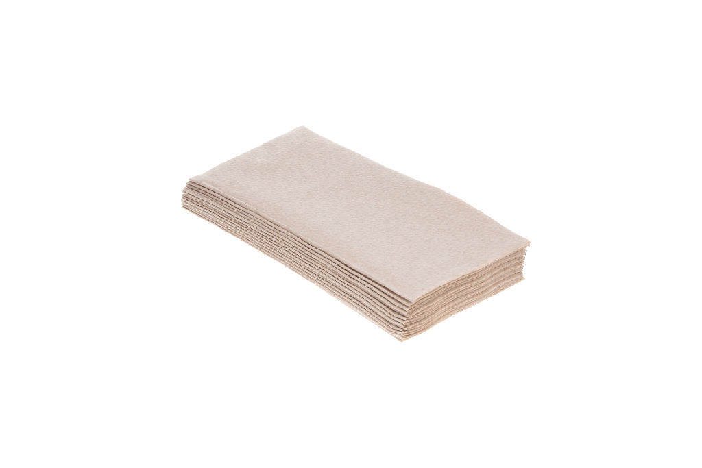 Servet 1 laags 1/8 vouw 33x33cm papier kraft BIO 4000st