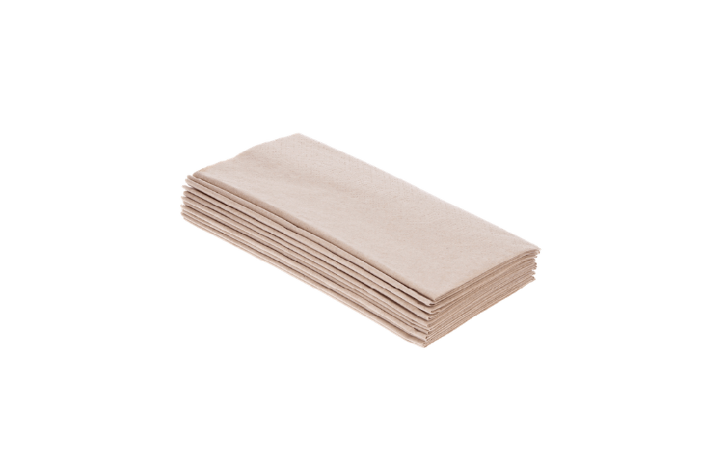 Servet 2 laags 1/8 vouw 33x33cm papier kraft BIO 2000st