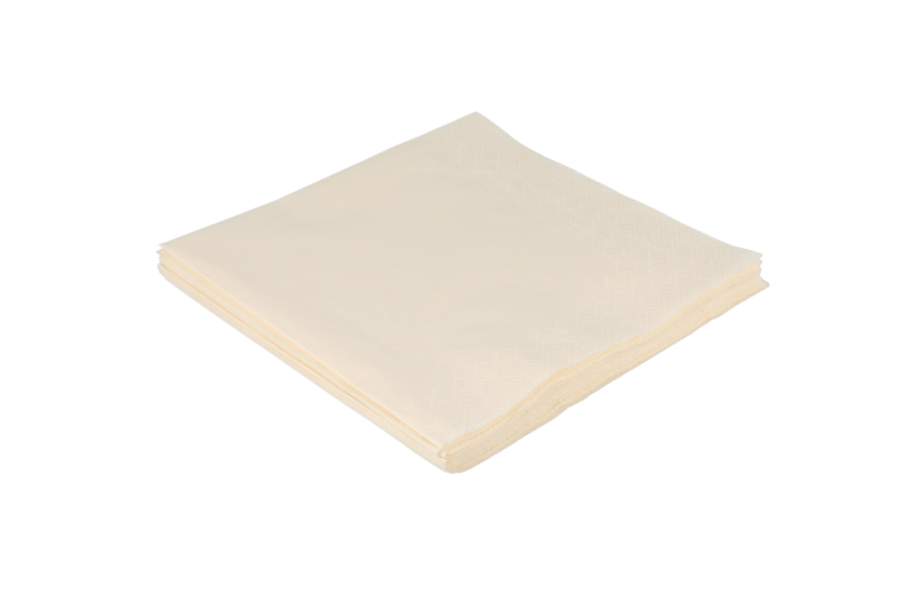 Servet 2 laags 1/4 vouw 33x33cm papier cremé 2000st