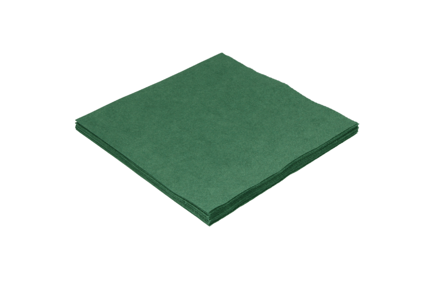 [1519987637] Servet 2 laags 1/4 vouw 33x33cm papier groen 2000st