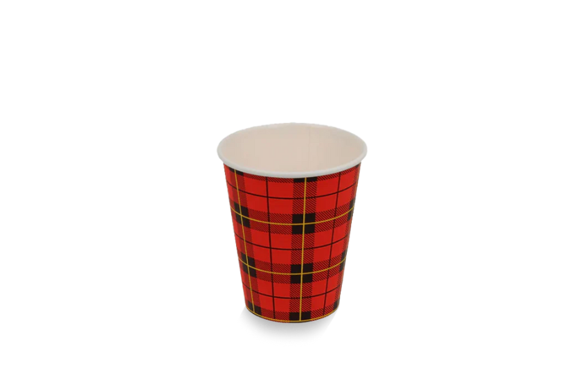 [1519987646] Kartonnen koffiebeker 150cc 6oz Schotse ruit scotty 2500st