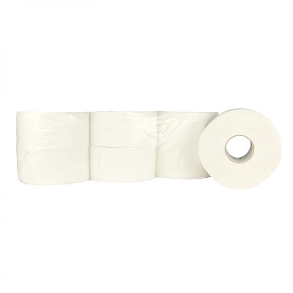 Toiletpapier Mini Jumbo 2-laags cellulose 150 meter hoogwit 12st