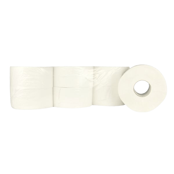 [1519987671] Toiletpapier Mini Jumbo 2-laags cellulose 150 meter hoogwit 12st