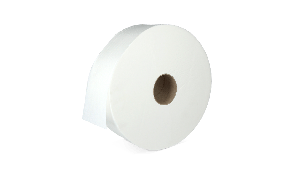Toiletpapier Maxi Jumbo 2-laags cellulose 350 meter hoogwit 6st