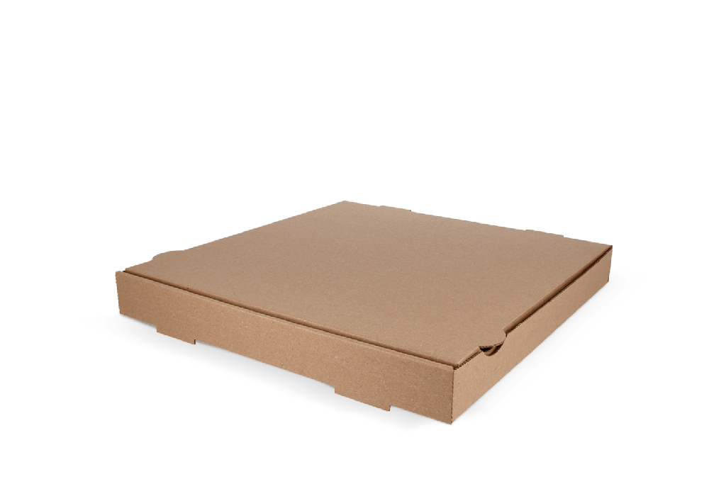 Pizzadozen 32x32x4cm kraft bruin BIO 100st