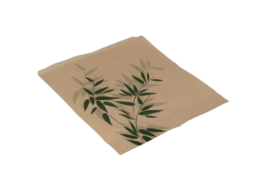 Hamburger zakje 16x18cm bamboe vetvrij papier BIO 4000st