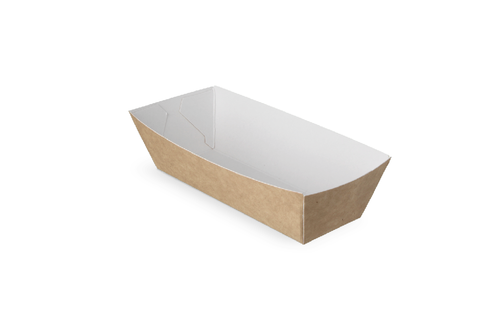 Kroketbakjes A5 kraft/wit BIO 400st