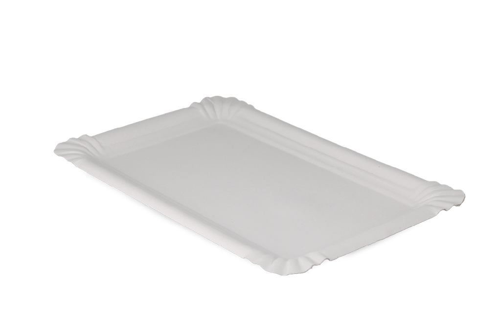 [1519987903] Kartonnen schaaltje 130x200mm wit 1500st