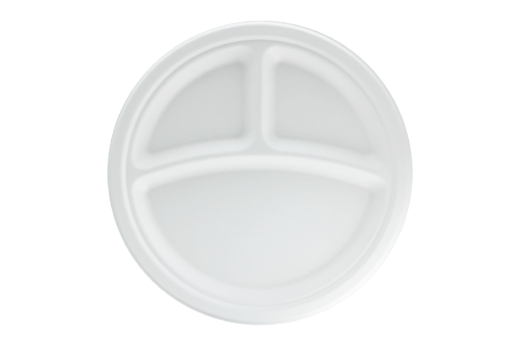 Bord Ø26cm 3-vaks suikerriet BIO 500st