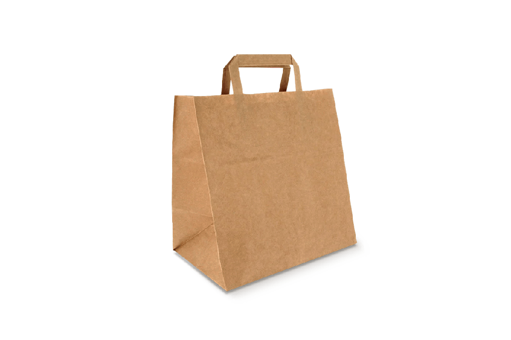 Papieren tassen Middel kraft 26+17x27cm gerecycled 250st