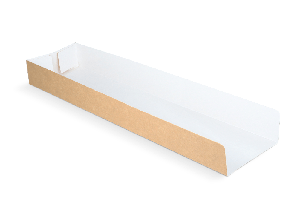 Panini tray kraft/wit BIO 1000st