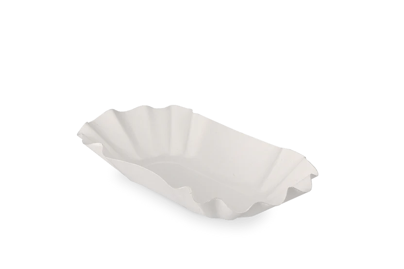 [1519988157] Kartonnen schaaltje geschulpt 200x100x32mm wit 1000st