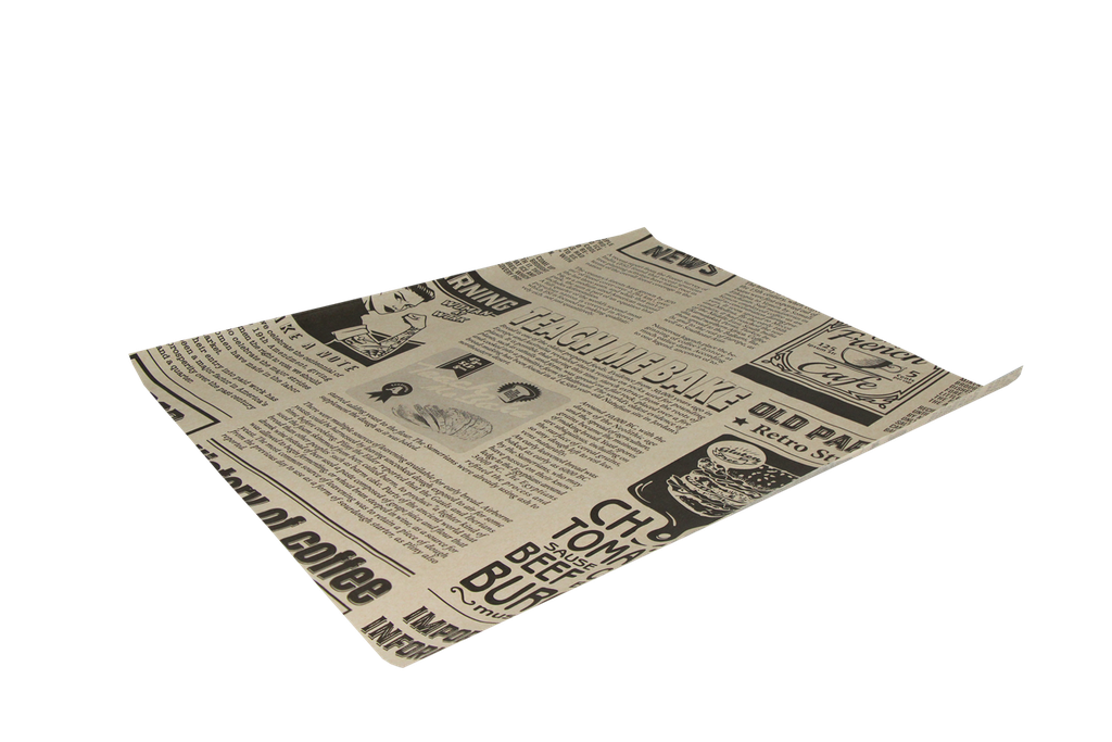 [1519988204] Vetvrij papier 33x38cm hamburgervellen krant bruin 2000st