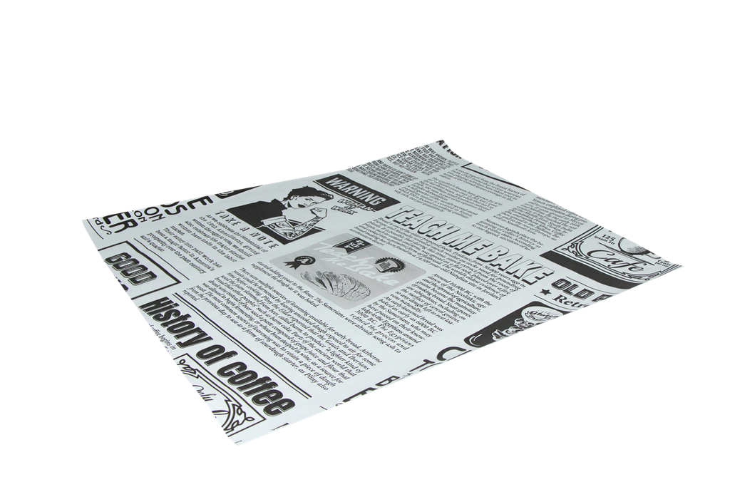 [1519988211] Vetvrij papier 33x38cm hamburgervellen krant wit 2000st
