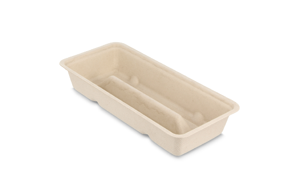 Frikandelbakje A16D (dubbel) suikerriet BIO 500st