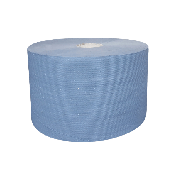 Industrie uierpapier zwaar 22cm x 380m 2 laags blauw 2st