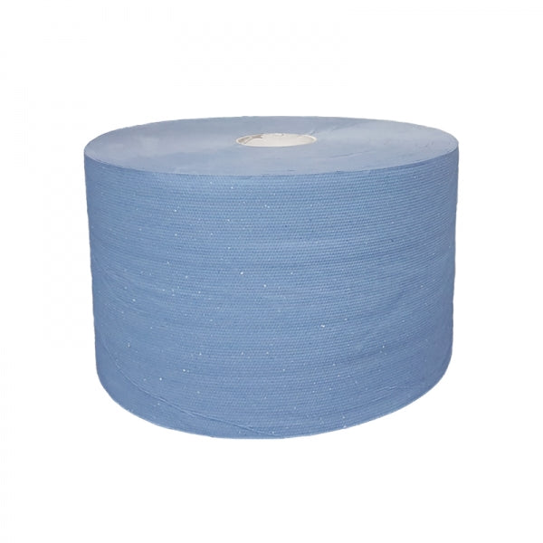 Industrie uierpapier zwaar 22cm x 360m 3 laags blauw 2st