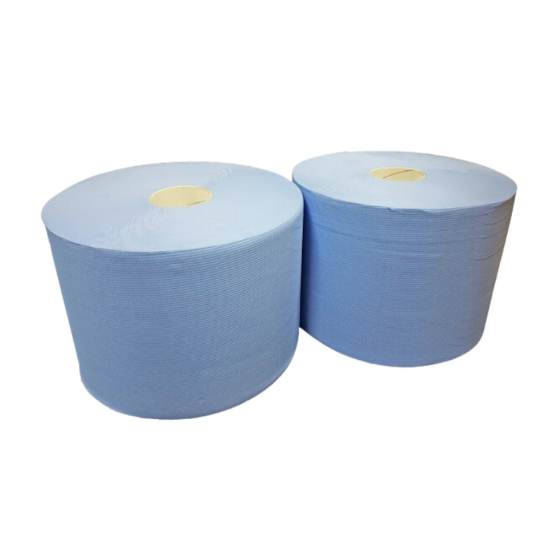 [1519988380] Industrie Poetsrol 2 laags 26cm 190m Blauw 2st